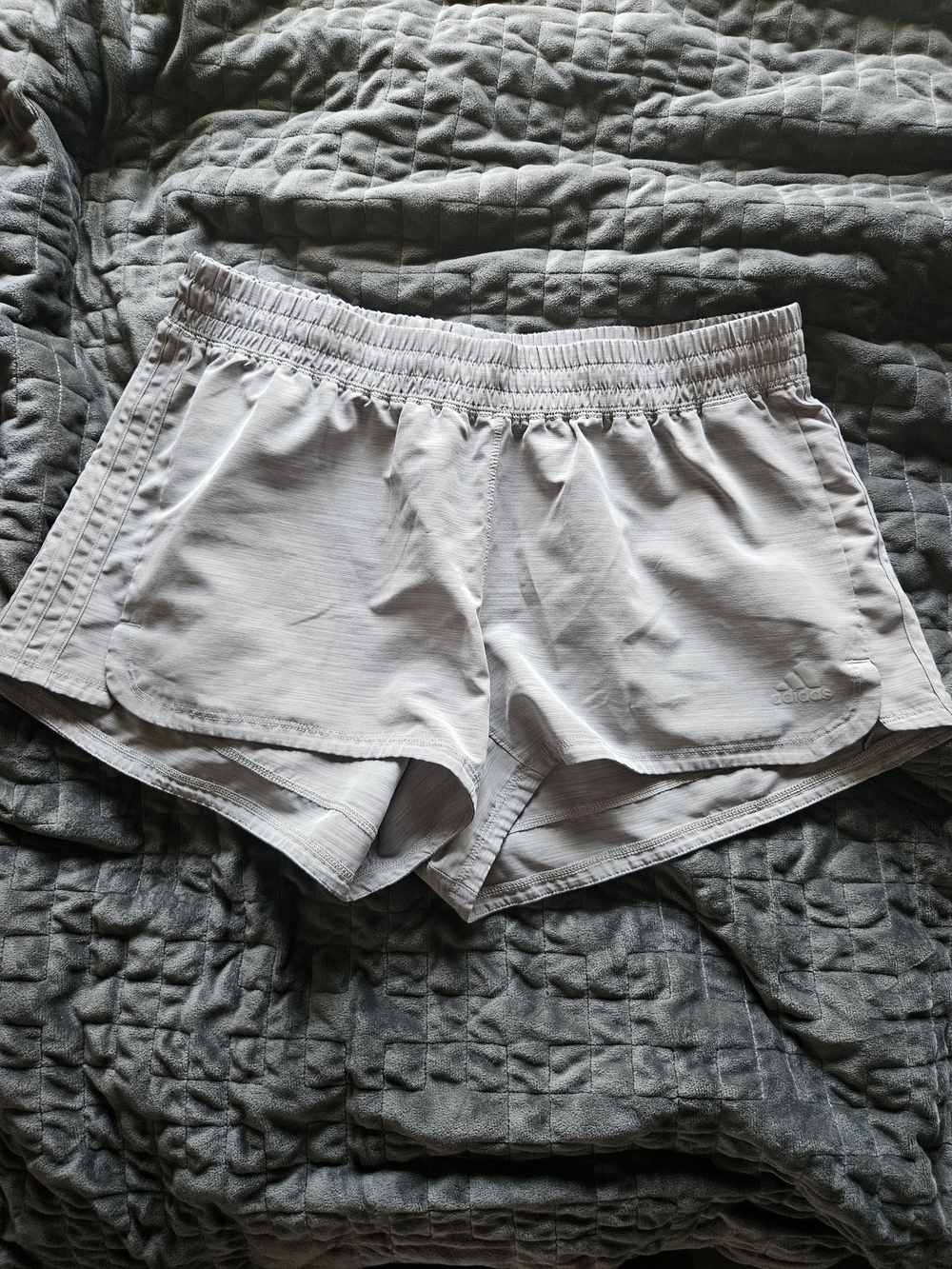 adidas Women’s Light Gray Athletic Shorts